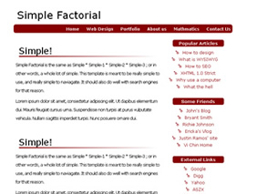 HTML template — SimpleFactorial