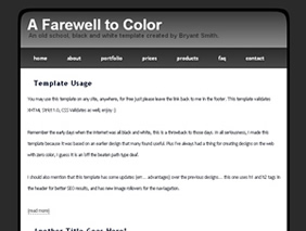 HTML template — afarewelltocolor