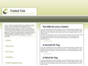 HTML template — fadedtab