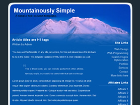 HTML template — mountainouslysimple