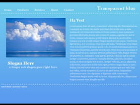 HTML template — transparentblue
