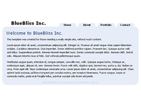 HTML template — BlueBliss