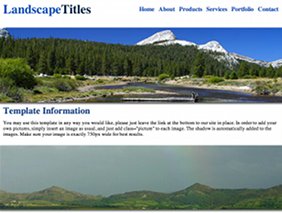 HTML template — landscapetitles