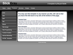 HTML template — slickgray