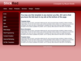 HTML template — slickred